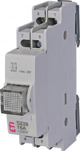 Кнопка-лампа TLG 216 2p 16A "WHITE" (2НО+2НЗ, белая)