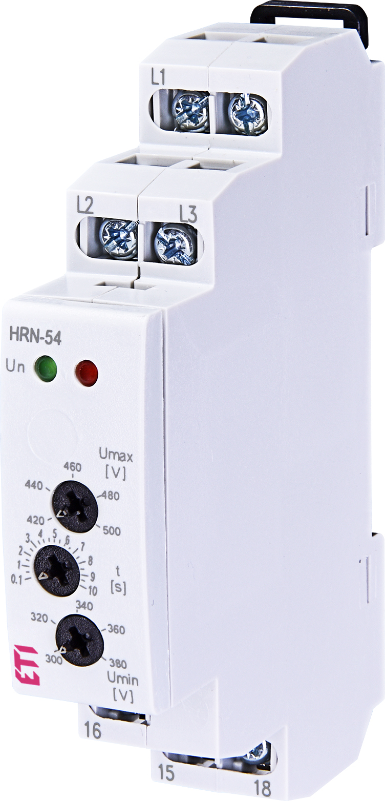 Реле контроля напряжения и послед. фаз HRN-54 3x400AC (3F, 1x8A_AC1) без нейтрали
