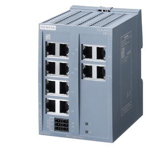 SCALANCE XB112 unmanaged IE switch, 12x 10/100 Mbit/s RJ45 ports, for setting up small star and line topologies; LED diagnostics, IP20, Redundant powe
