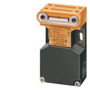 Safety position switch with separate actuator Molded-plastic enclosure, lateral and face-end operation Slow-action contacts 1 NO+2 NC, 3 x (M16 x 1.5)