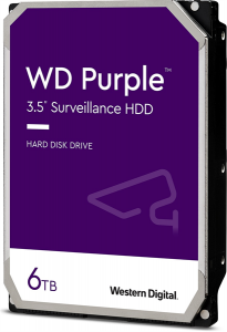 Жесткий диск Western Digital HDD SATA-III 6Tb Purple WD62PURX, IntelliPower, 128MB buffer (DV&NVR),