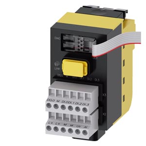 3SU1400-1LL10-1BA1 – Siemens SIRIUS ACT with PROFINET: Fail-safe interface module with 4 DI, 1 DQ (24 V DC), 1 AI (12-bit A/D resolution), 24 V DC, screw terminal, front plate mou