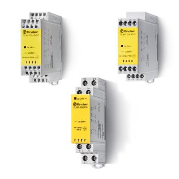 Модульное электромеханическое реле безопасности (реле с принудительным управлением контактами); 2NO+1NC+1 AUX(доп.контакт) 6A; контакты AgSnO2; катушк