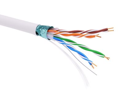 Информационный кабель экранированный F/UTP 4х2 CAT5E, LSZH, белый