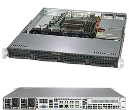 Серверная платформа Supermicro SuperServer 1U 5019C-MR Xeon E-22**/ no memory(4)/ 6xSATA/ on board R