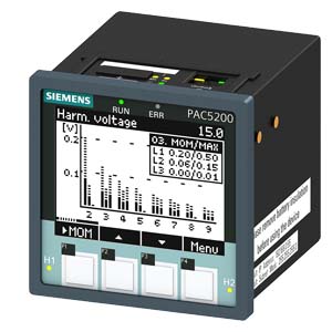 SENTRON, measuring device and power quality recorder, 7KM PAC5200, LCD, l-l: 690 V, l-n: 400 v, modbus tcp, apparent / active / reactive energy / cos 