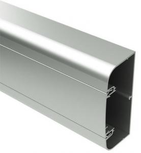 Кабель-канал алюминиевый 90х50 мм (с 1 крышкой), цвет серый металлик