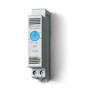 Щитовой термостат для включения охлаждения; диапазон температур 0…+60°C; 1NO 10A; модульный, ширина 17.5мм; степень защиты IP20