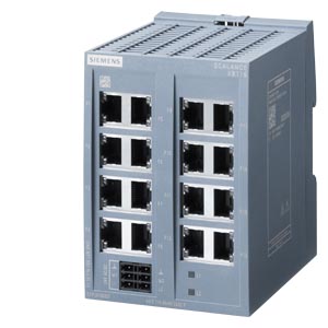 SCALANCE XB116 unmanaged IE switch, 16x 10/100 Mbit/s RJ45 ports; for setting up small star and line topologies; LED diagnostics, IP20, Redundant powe