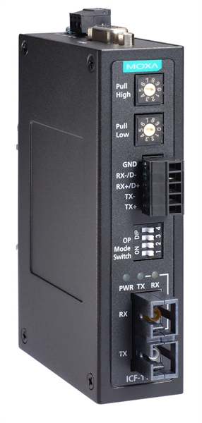 Преобразователь serial в оптику ICF-1150-S-SC Industrial RS-232/422/485 to Fiber Optic Converter, SC