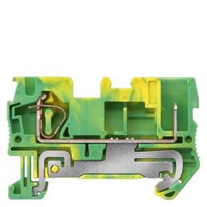 HYBRID PE TERMINAL, PLUG AND SPRING CONNECTION, SECTION 0.08 - 4 MM2, WIDTH 6.2 MM, COLOR:GREEN-YEL