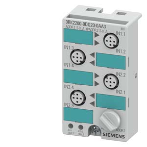 AS-I COMPACT MODULE K45, A/B-SLAVE, IP67, DIGITAL, 8 INPUTS, 8 X 1 INPUT, MAX. 200MA, PNP, 4 X M12-SOCKET Y-ASSIGNMENT, MOUNTING PLATE 3RK19012EA00 OR