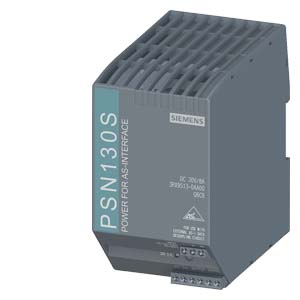 Блок питания PSN130S для AS-i; вход: 120 V / 230 V AС, выход: 30 V DC, 8 A, IP20, без развязки данных AS-i, с распознаванием перегрузки, с сигнальным 