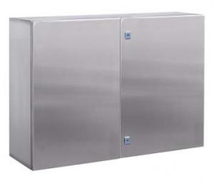 Навесной шкаф CE из нержавеющей стали (AISI 304), двухдверный, 1000 x 1000 x 300мм, с фланцем