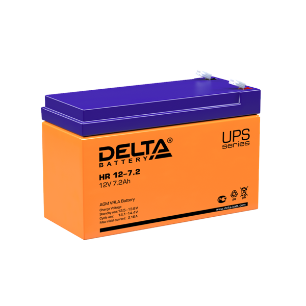 Delta Аккумуляторная батарея для ИБП HR 12-7.2 (12V/7.2Ah)