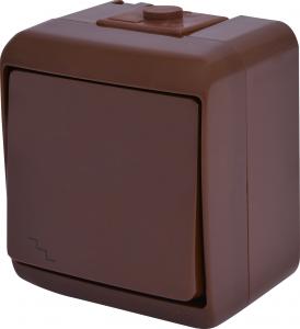 Выключатель "лестничный" (коричневый) (IP54) VHE-3-KR