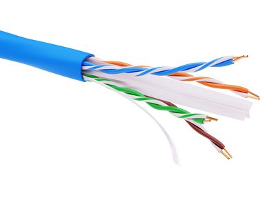 Информационный кабель неэкранированый U/UTP 4х2 CAT6A, LSZH, синий