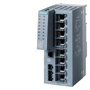 SCALANCE XC208 manageable layer 2 IE Switch; 8x 10/100 Mbit/s RJ45 ports; 1x console port; Diagnostic LED; Redundant power supply; Temp. range -40°C t