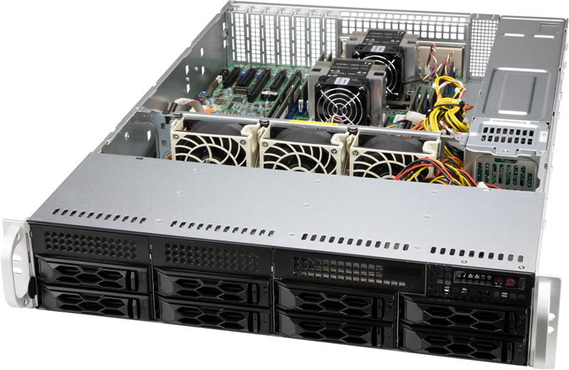 Шасси серверное Supermicro SuperChassis 2U (OEM)LA25TQC-R609LP/ no HDD(8)LFF/ optional LFF(2)+SFF(2