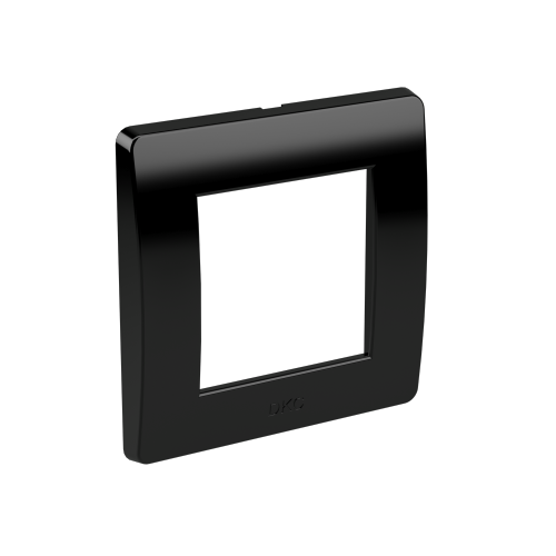 Рамка на 2 модуля (одноместная), черная (для стен; с каркасами 75020N)