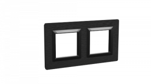 Рамка из алюминия, "Avanti", черная, 4 модуля